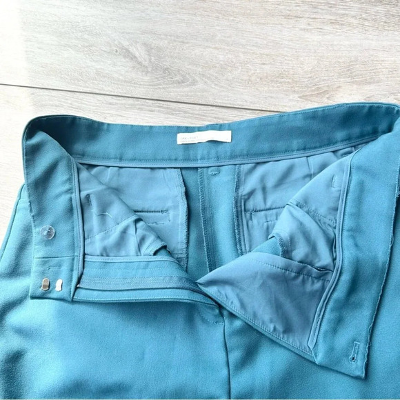 Oak + Fort Turquoise Bootcut Flared Leg Back Slits Trouser Pants - Picture 5 of 13